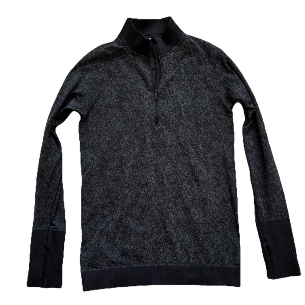 LULULEMON Long Sleeve REST LESS 1/2 Zip Mock Sweater Warm Active Stylish Trendy - Picture 4 of 4